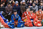 Kemari Hajime : The sport of Kemari Hajime was introduced by China. The game was very popular among the high-brass people of society during the Heian period. In Kemari Hajime, players try to kick a ball in a manner so that it does not touch the ground. The ball is made out of deerskin. Whenever the ball was kicked high into the air, rhythmic sounds followed and viewers cheered and applauded. The players, while performing the various actions of ball handling, shouted the names of `Ari’, ‘Oh’ and ‘Ya’, the deities of Kemari. 

The festival of Kemari Hajime was commemorates a meeting between Fujiwara no Kamatari and with Emperor Tenchi, when they met to discuss his ideas to oust the Sogas, and the venue happened to be a ball-kicking game. It is held annually at Shimogamo Shrine in Kyoto.
